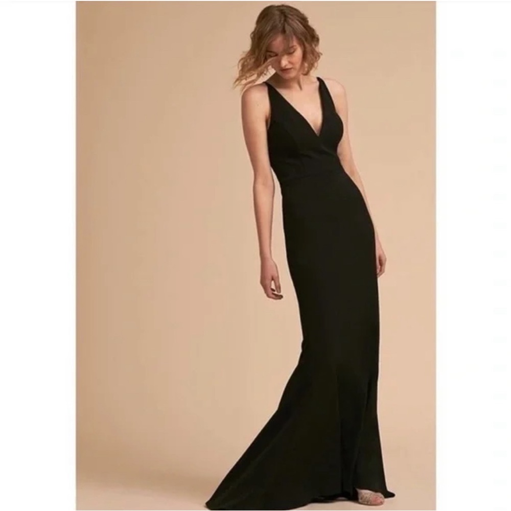 BHLDN Anthropologie Stella Dress, Black, Size 10